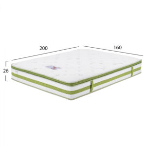 ΣΤΡΩΜΑ 160X200 ΑΝΩΣΤΡΩΜΑ ALOE VERA LATEX SUPER POCKET SPRING HM349.16ROLL PACKING 1 1