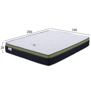 ΣΤΡΩΜΑ HM370.16 ALOE VERA POCKET SPRING ΑΝΩΣΤΡΩΜΑ MEMORY FOAM 160X200ROLL PACKING 1