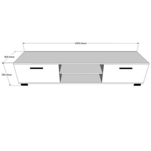 ΣΥΝΘΕΣΗ ΤΗΛΕΟΡΑΣΗΣ ΜΕ ΡΑΦΙΑ HM2300.02 ΛΕΥΚΟ SONAMA 180x40 εκ 3