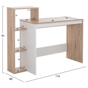 ΓΡΑΦΕΙΟ ΜΕ ΒΙΒΛΙΟΘΗΚΗ HM8755 110X40X91Υ εκ 1