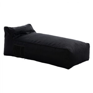 ΠΟΥΦ ΞΑΠΛΩΣΤΡΑ WADELIN HM5774.12 ΜΕ TEXTILINE ΜΑΥΡΟ ΚΑΙ ΛΕΥΚΟ ΡΕΛΙ 190x80x40-60Υ εκ.