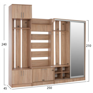 ΣΕΤ ΕΠΙΠΛΩΝ ΕΙΣΟΔΟΥ 3 ΤΜΧ HM11638 250x45x240 εκ.