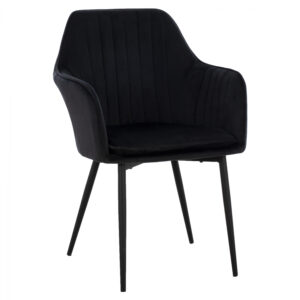 ΠΟΛΥΘΡΟΝΑ SHARA ΜΑΥΡΟ ΒΕΛΟΥΔΟ & ΜΑΥΡΟ ΜΕΤΑΛΛΙΚΟ ΣΚΕΛΕΤΟ HM8726.04 58x55x82 εκ.