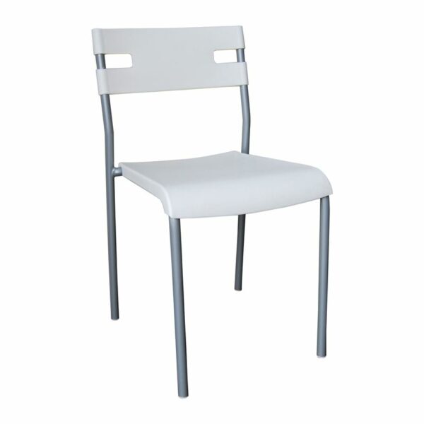 SWIFT Καρέκλα Στοιβαζόμενη Μέταλλο Βαφή Silver
