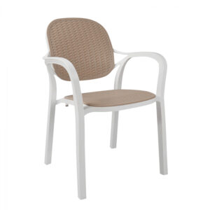 ΠΟΛΥΘΡΟΝΑ ΠΟΛΥΠΡΟΠΥΛΕΝΙΟΥ HM5820.01 ΛΕΥΚΗ-ΜΠΕΖ 57x57x83 εκ.