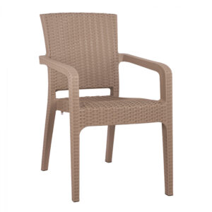 ΠΟΛΥΘΡΟΝΑ ΠΟΛΥΠΡΟΠΥΛΕΝΙΟΥ RATTAN RECYCLED HM5590.12 ΚΑΠΟΥΤΣΙΝΟ 57