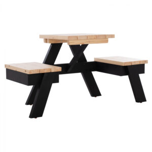 ΣΕΤ ΠΙΚ ΝΙΚ 2 ΑΤΟΜΩΝ ΜΕ ΤΡΑΠΕΖΙ ΑΠΟ ΣΟΥΗΔΙΚΟ ΜΑΣΙΦ ΞΥΛΟ HM11647 152x60x78Υεκ.