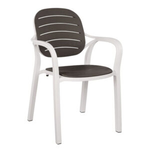 ΠΟΛΥΘΡΟΝΑ ΠΟΛΥΠΡΟΠΥΛΕΝΙΟΥ HM5589.02 ΛΕΥΚΗ-ΑΝΘΡΑΚΙ 57x57x83 cm.