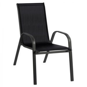 ΠΟΛΥΘΡΟΝΑ LEON ΜΕΤΑΛΛΙΚΗ ΜΕ ΜΑΥΡΟ TEXTLINE HM5000.03 55x72x92Υ εκ.