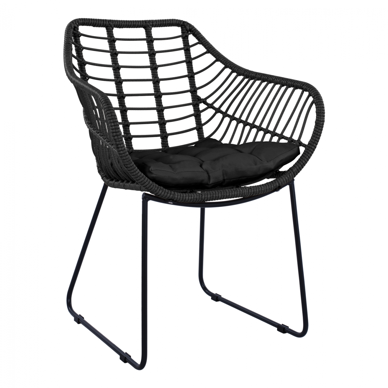 ΠΟΛΥΘΡΟΝΑ ΜΕΤΑΛΛΙΚΗ RADLEY HM5300.03 ΜΑΥΡΟ ΜΑΤ ΜΕ WICKER