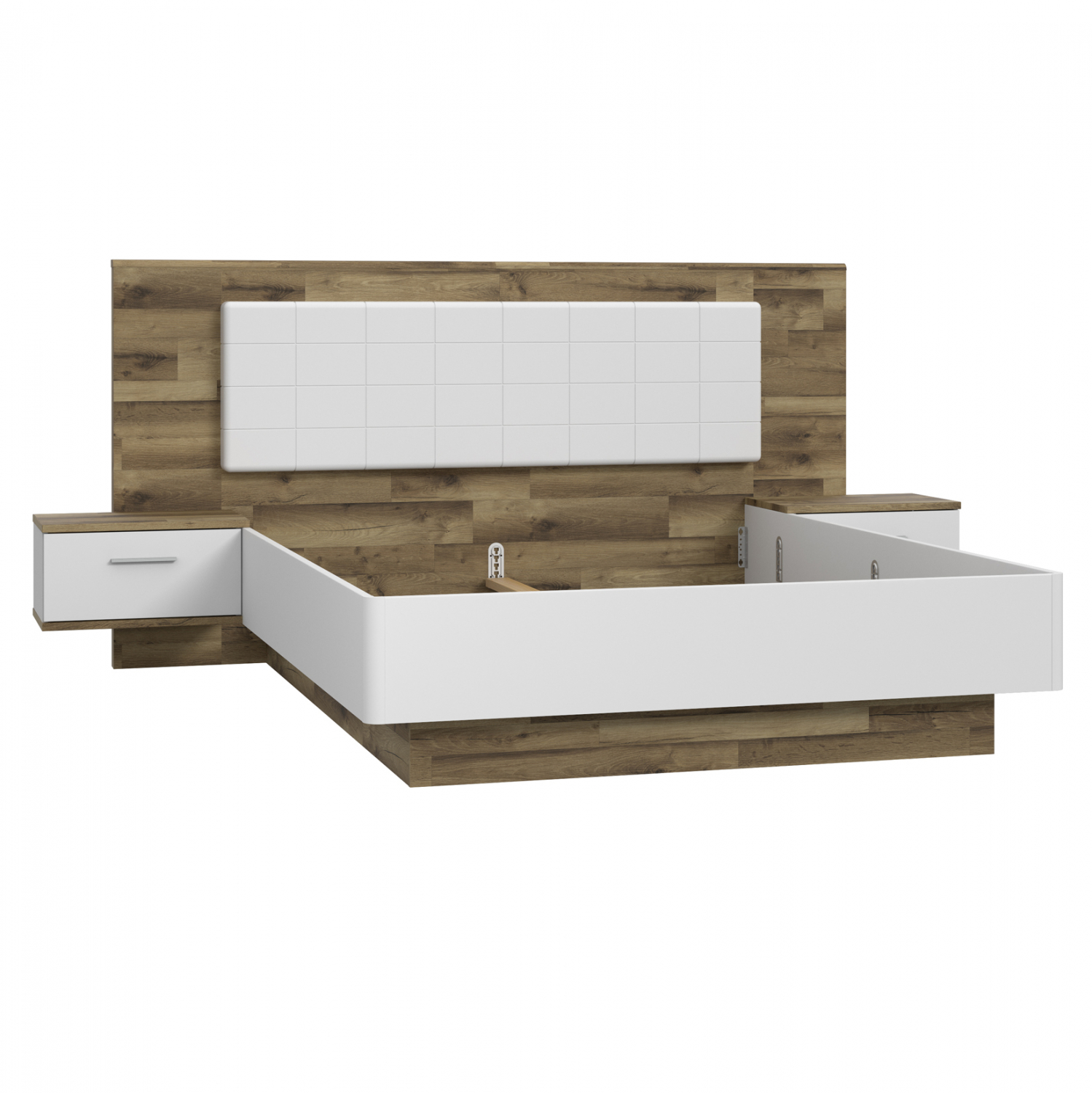 ΣΕΤ ΚΡΕΒΑΤΟΚΑΜΑΡΑΣ SEREN HM8807 ΜΕ ΕΝΣΩΜΑΤΩΜΕΝΑ ΚΟΜΟΔΙΝΑ ΓΙΑ ΣΤΡΩΜΑ 160Χ200 εκ. - Image 4