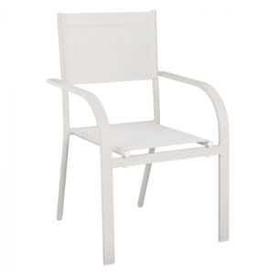 ΠΟΛΥΘΡΟΝΑ ΑΛΟΥΜΙΝΙΟΥ PRESLEY ΛΕΥΚΟ ΠΑΓΟΥ ΜΕ TEXTILINE HM5765.03 57x58x88 εκ.