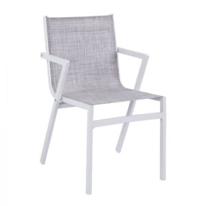 ΠΟΛΥΘΡΟΝΑ ΑΛΟΥΜΙΝΙΟΥ RAIMOND HM5699.02 ΛΕΥΚΗ ΜΕ ΓΚΡΙ TEXTILENE 50x61x84Υ εκ.