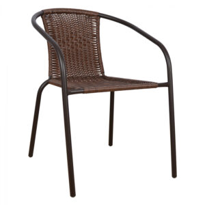 ΠΟΛΥΘΡΟΝΑ ΚΑΡΕΚΛΑ CAMEL HM5015.02 ΚΑΦΕ ΜΕΤΑΛΛΙΚΗ ΜΕ WICKER 48x48-53x72 cm