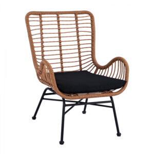 ΠΟΛΥΘΡΟΝΑ ΜΕΤΑΛΛΙΚΗ CONAL ΜΕ ΜΑΞΙΛΑΡΙ HM5704 ΜΕ WICKER ΜΠΕΖ 71Χ76Χ95Υ εκ.