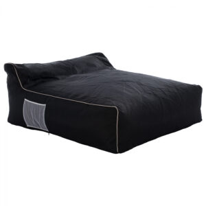 ΠΟΥΦ ΔΥΟ ΑΤΟΜΩΝ YAMIN ΜΕ TEXTILENE 600gr/m2 2X1 ΜΑΥΡΟ ΚΑΙ ΛΕΥΚΟ ΡΕΛΙ HM5773.02 140x140x40-60Υ εκ.