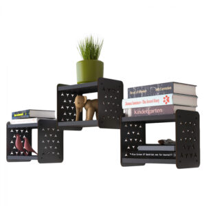 ΣΕΤ 3 ΡΑΦΙΑ ΤΟΙΧΟΥ-ΔΑΠΕΔΟΥ HM9254.10 ΑΝΘΡΑΚΙ ΜΑΥΡΟ 26x18x22.5Υεκ.