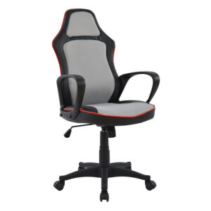 ΚΑΡΕΚΛΑ ΓΡΑΦΕΙΟΥ GAMING HM1076.01 SPEED ΜΑΥΡΟ ΓΚΡΙ 60Χ59Χ115 cm