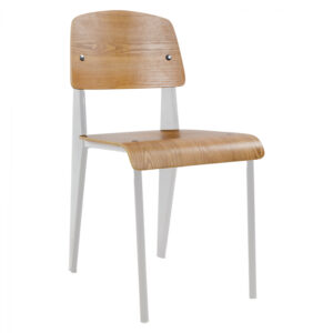 ΚΑΡΕΚΛΑ ΜΕΤΑΛΛΙΚΗ OLD SCHOOL ΛΕΥΚΗ ΜΕ ΦΥΣΙΚΟ ΞΥΛΟ HM0139.02 41