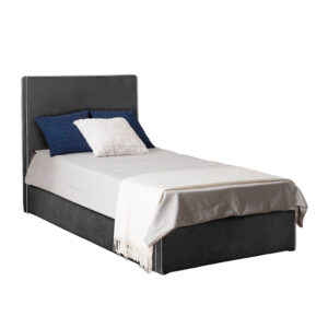 ΚΡΕΒΑΤΙ ALLIE 90x190 εκ. ΜΕ ΥΦΑΣΜΑ DARK GREY ΜΕ ΑΠΟΘΗΚΕΥΤΙΚΟ ΧΩΡΟ HM566