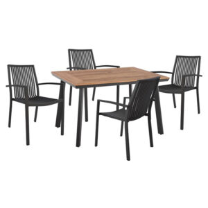 ΣΕΤ 5 ΤΜΧ ΑΛΟΥΜΙΝΙΟΥ & POLYWOOD ΜΕ ΤΡΑΠΕΖΙ 120Χ80Χ72