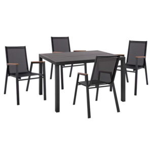 ΣΕΤ 5 ΤΜΧ ΑΛΟΥΜΙΝΙΟΥ ΜΕ ΤΡΑΠΕΖΙ 120Χ80Χ75