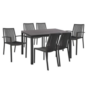 ΣΕΤ 7 ΤΜΧ ΑΛΟΥΜΙΝΙΟΥ ΜΕ ΤΡΑΠΕΖΙ ΓΚΡΙ HM10512 120Χ80Χ75