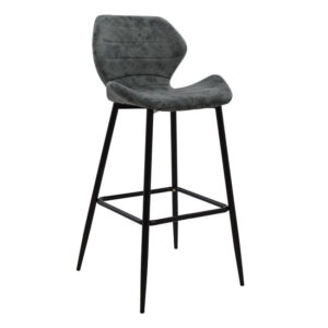 ΣΚΑΜΠΩ ΜΠΑΡ MAYA HM8042.01 ΜΕΤΑΛΛΙΚΟ ΜΕ PU ΜΑΥΡΟ ΓΚΡΙ 48x51x101 εκ.