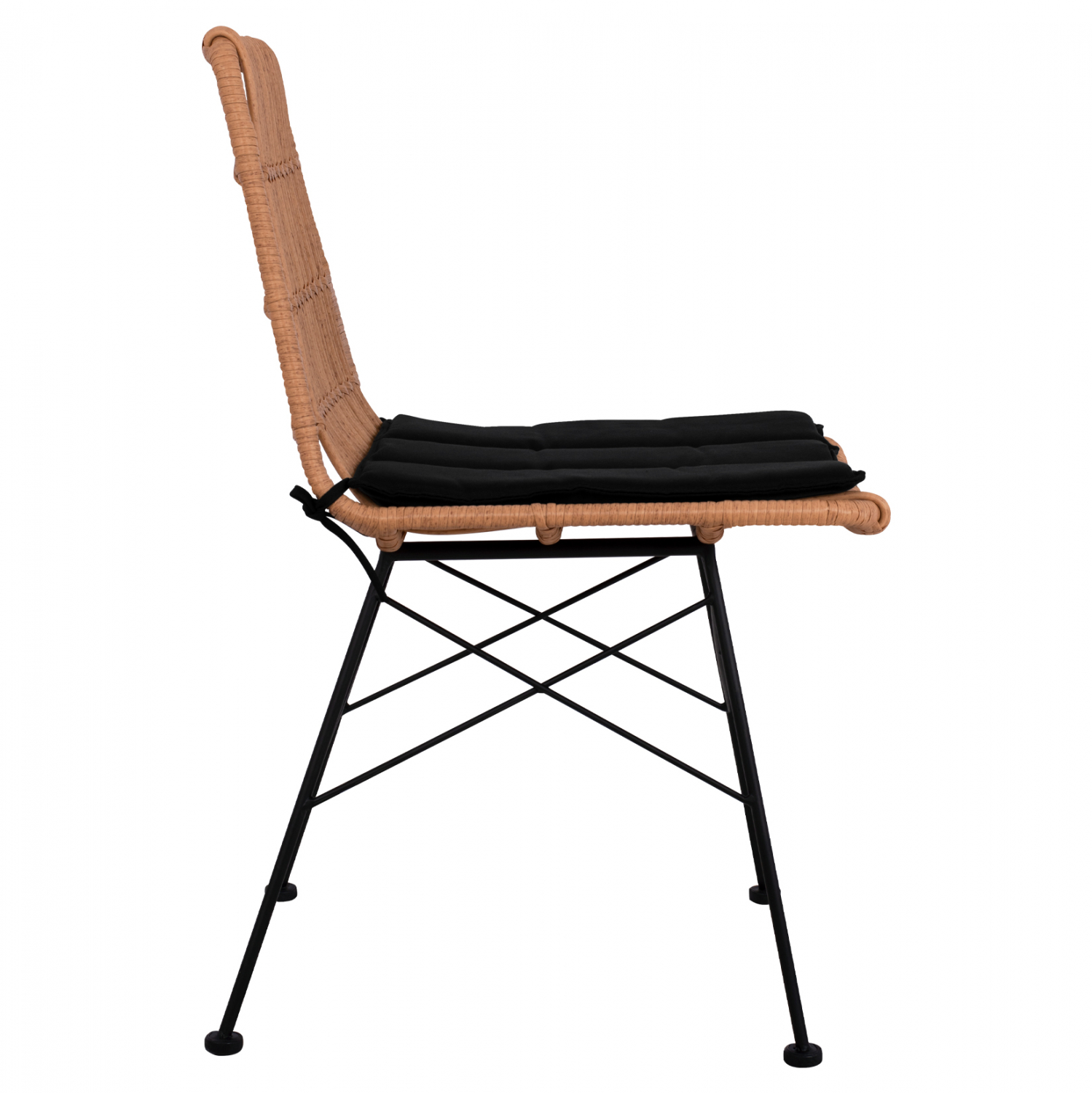 ΚΑΡΕΚΛΑ ΜΕΤΑΛΛΙΚΗ ΜΕ ΜΑΞΙΛΑΡΙ ALLEGRA HM5451 ΜΕ WICKER ΜΠΕΖ 47x58x84,5Υ εκ. - Image 4