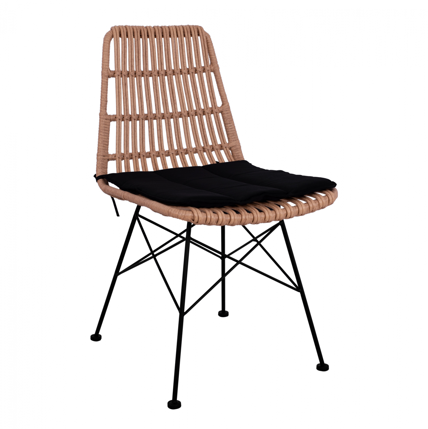 ΚΑΡΕΚΛΑ ΜΕΤΑΛΛΙΚΗ ΜΕ ΜΑΞΙΛΑΡΙ ALLEGRA HM5451 ΜΕ WICKER ΜΠΕΖ 47x58x84