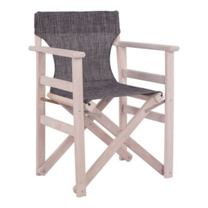 ΚΑΡΕΚΛΑ ΣΚΗΝΟΘΕΤΗ ΝΑΞΟΣ ΕΜΠΟΤ.ΛΕΥΚΗ ΜΕ PVC ΓΚΡΙ HM10247.10 60X51X84 εκ.