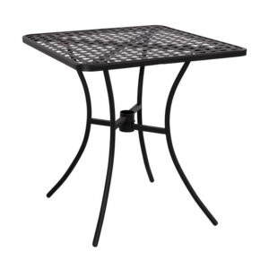 ΜΕΤΑΛΛΙΚΟ ΤΡΑΠΕΖΙ ALAIA HM5510 70X70X73 εκ. ΣΕ ΜΑΥΡΗ ΑΠΟΧΡΩΣΗ