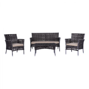 ΣΕΤ ΣΑΛΟΝΙΟΥ 4ΤΜΧ ΜΕ RATTAN ΓΚΡΙ HM5703.01