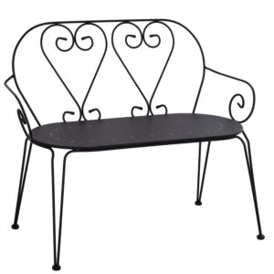 ΠΑΓΚΑΚΙ ΜΕΤΑΛΛΙΚΟ ΜΑΥΡΟ HM5014.11 AMORE 102x52x88Υ εκ.