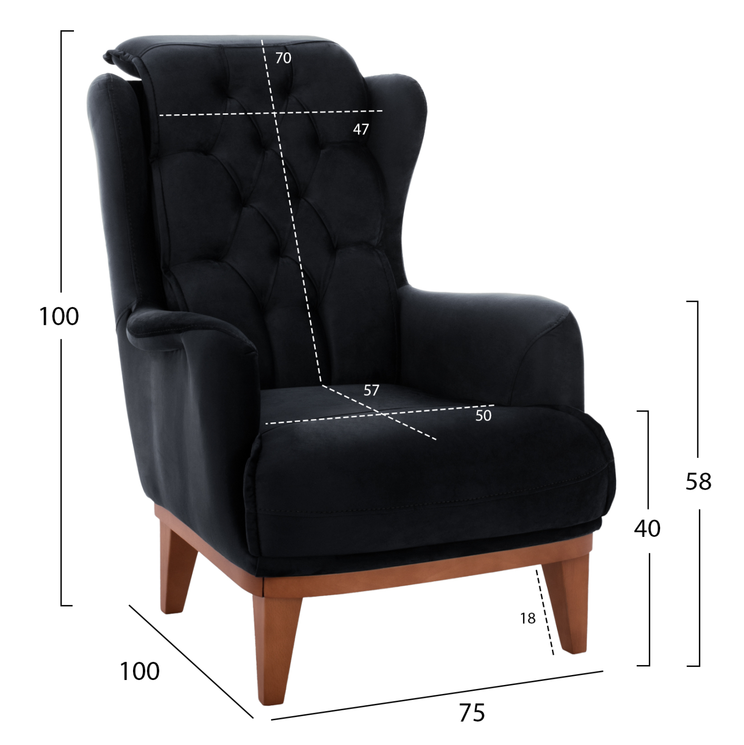 ΣΕΤ ΣΑΛΟΝΙ 3ΤΜΧ BENNINGTON ΜΑΥΡΟ HM11745.01 - Image 6