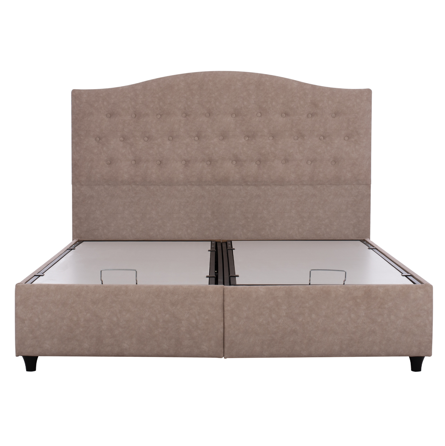 ΚΡΕΒΑΤΙ MALENA ΜΕ ΑΠΟΘΗΚΕΥΤΙΚΟ ΜΠΕΖ ΥΦΑΣΜΑ Τ. NUBUK HM624.22 ΓΙΑ ΣΤΡΩΜΑ 160x200 εκ. - Image 4