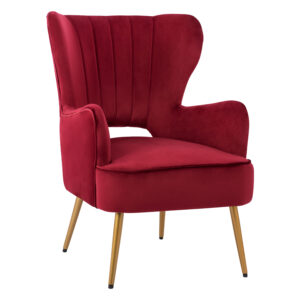 ΜΠΕΡΖΕΡΑ ΠΟΛΥΘΡΟΝΑ MYLIE ΑΠΟ ΚΟΚΚΙΝΟ ΒΕΛΟΥΔΟ & ΧΡΥΣΑ ΠΟΔΙΑ HM8394.16 65x75x93Υ εκ.