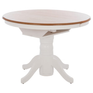 ΤΡΑΠΕΖΙ ΞΥΛΙΝΟ WHITE WASH ΧΡΩΜΑ Φ106(+40)x78Υ εκ. COUNTRY STYLE HM0161.91 Β ΔΙΑΛΟΓΗΣ