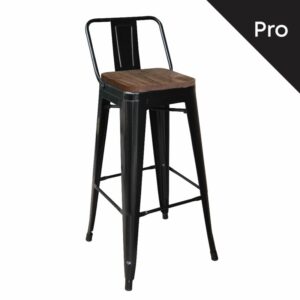 RELIX Wood Σκαμπό Bar-Pro με Πλάτη