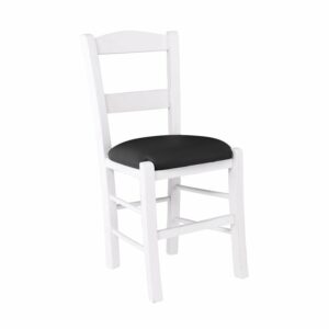 ΣΥΡΟΣ Καρέκλα Οξιά Βαφή Εμποτισμού Λάκα Άσπρο