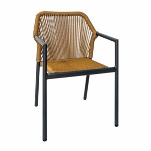 DINA Πολυθρόνα Βεράντας-Κήπου ALU Ανθρακί