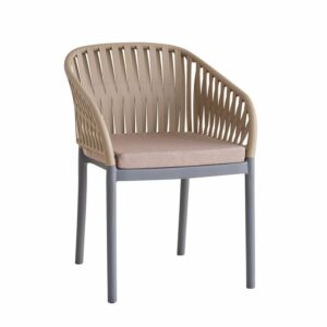 EMERY Πολυθρόνα Βεράντας-Κήπου PP-UV Sand Beige-Ανθρακί