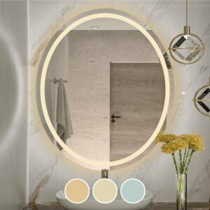 LED-3 Καθρέπτης Τοίχου Oval - Φωτιζόμενος - Αφής