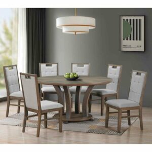 GORDON Set Τραπεζαρία Ξύλινη Σαλονιού: Τραπέζι+6 Καρέκλες