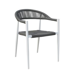 VALERIA WHITE/GREY ΠΟΛ/ΝΑ ΑΛΟΥΜΙΝΙΟΥ 57Χ57Χ78εκ.